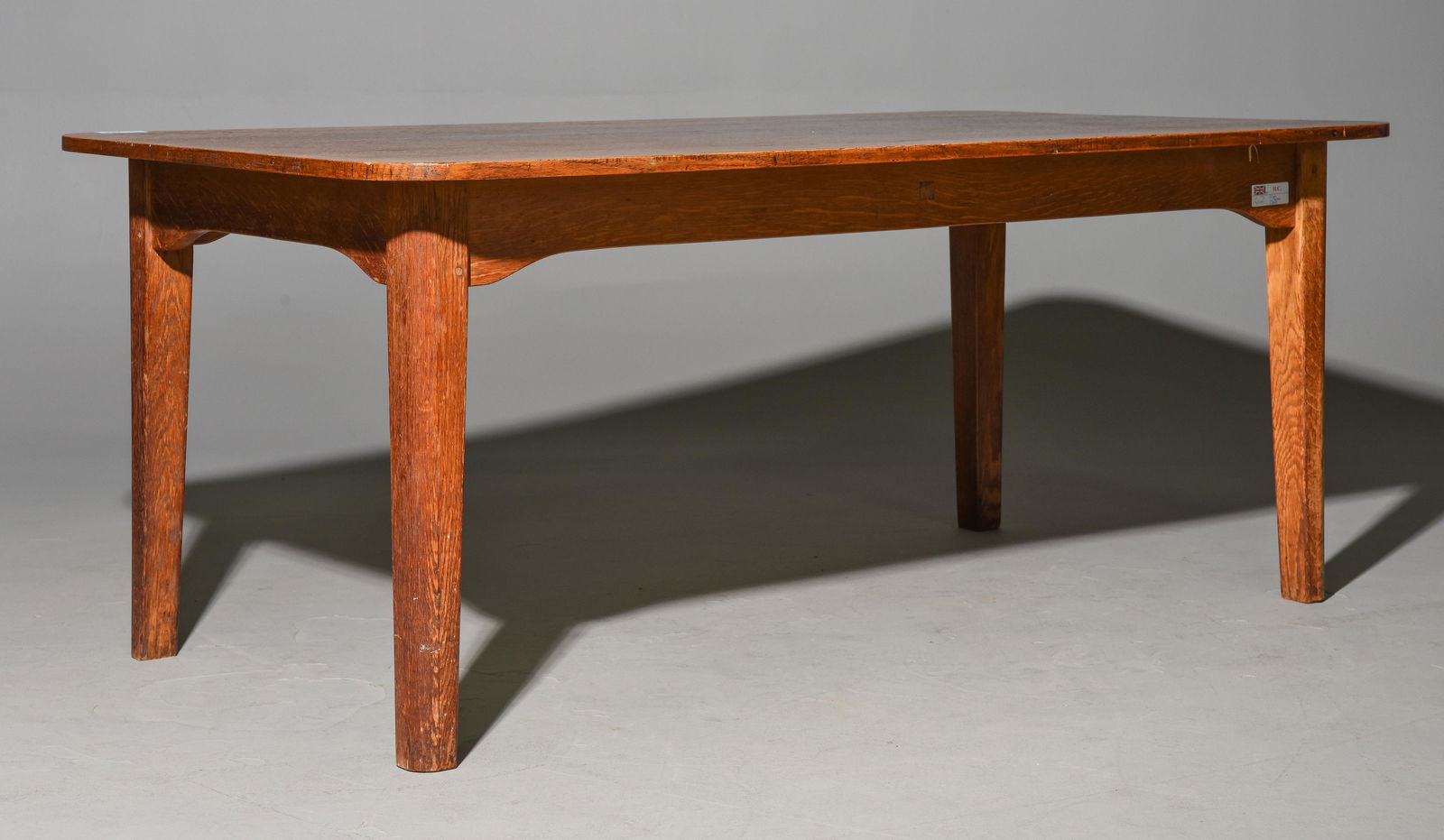 British Tiger Oak Library / Writing Table (1 of 5)