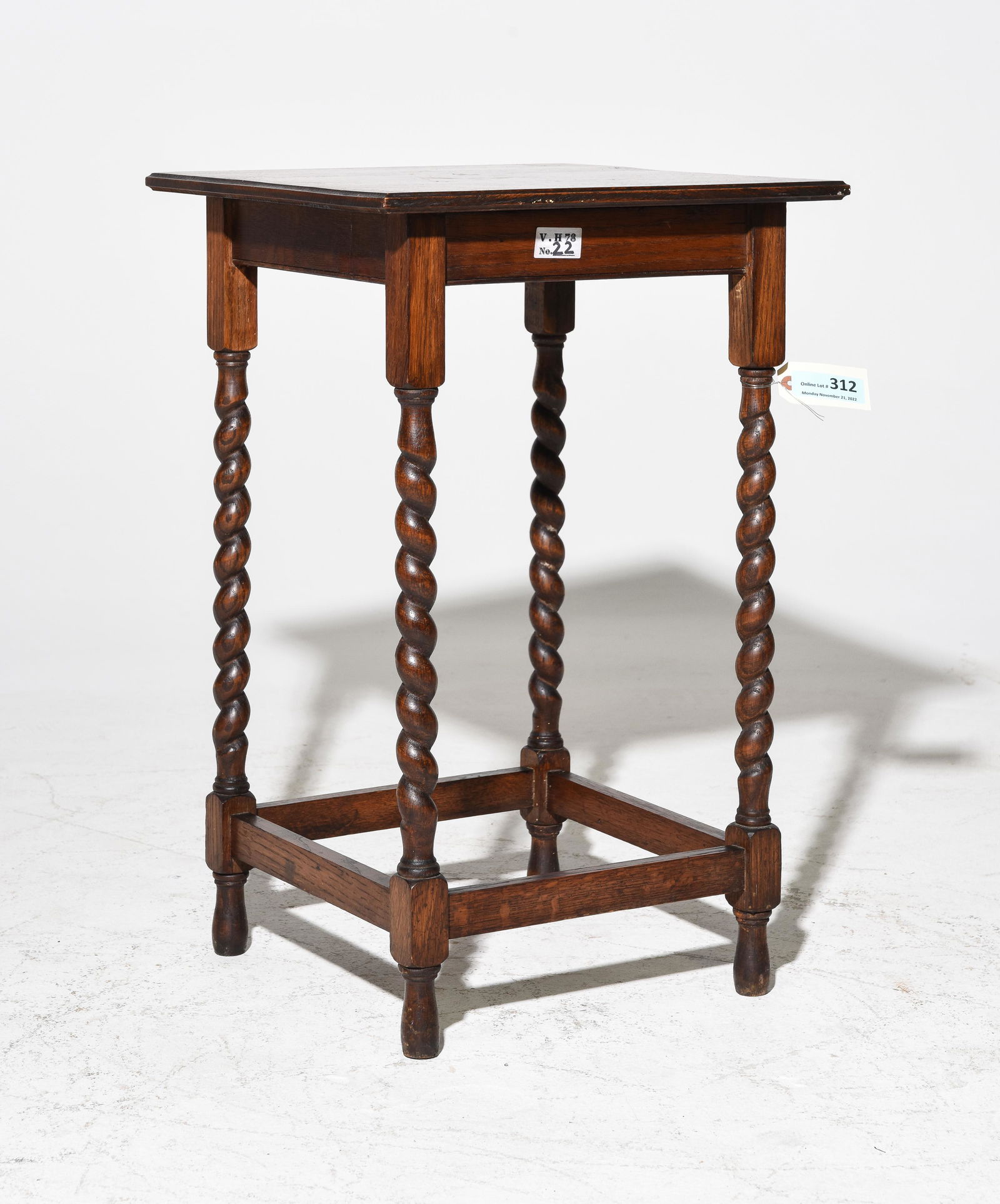 British Oak Barley Twist Occasional Table (1 of 2)