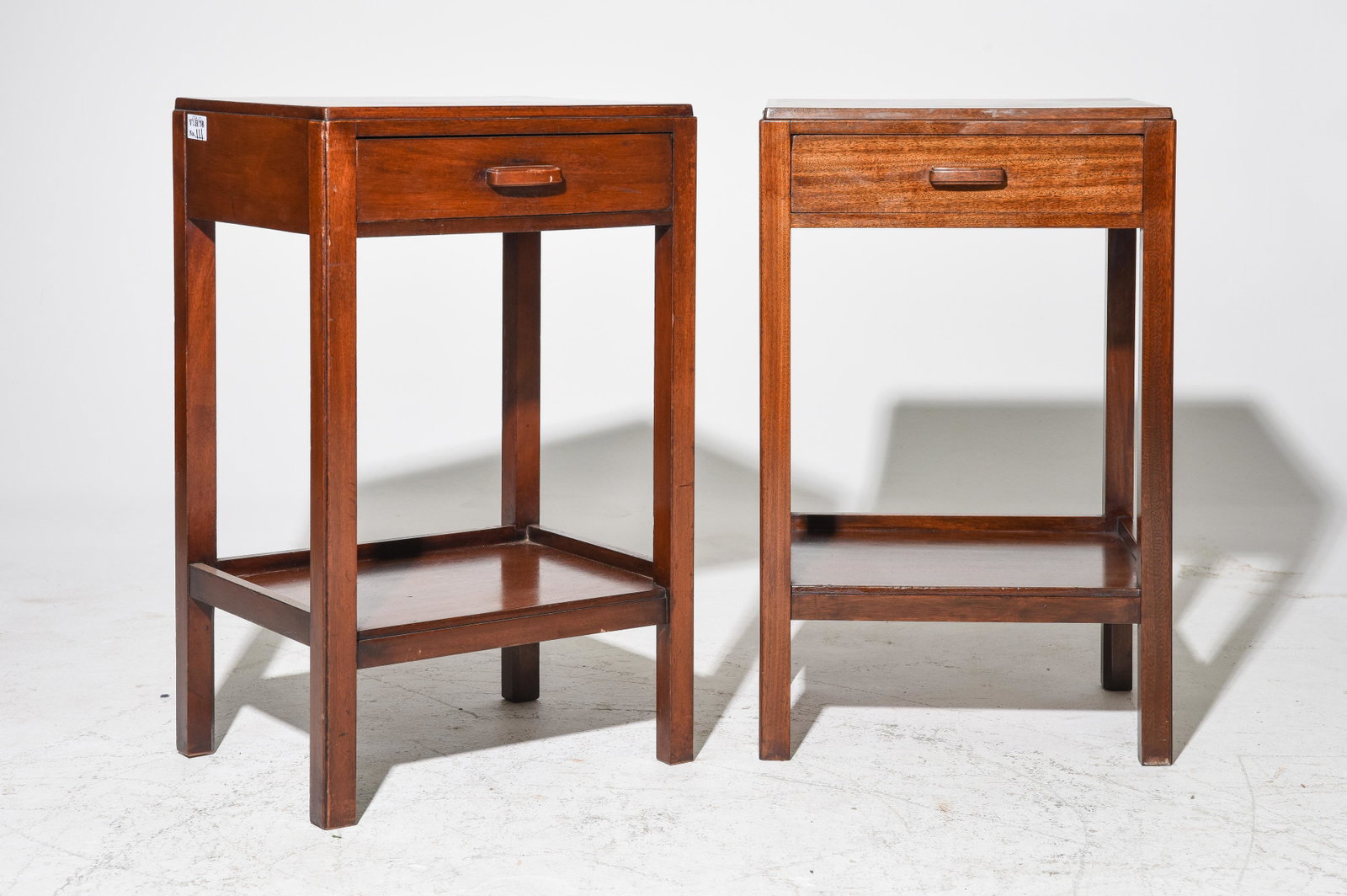2 English Mahogany Occasional Tables c.1920's: 2 English Mahogany Occasional Tables / Nightstands with Drawers c.1920's - 29 in tall x 18 x 15