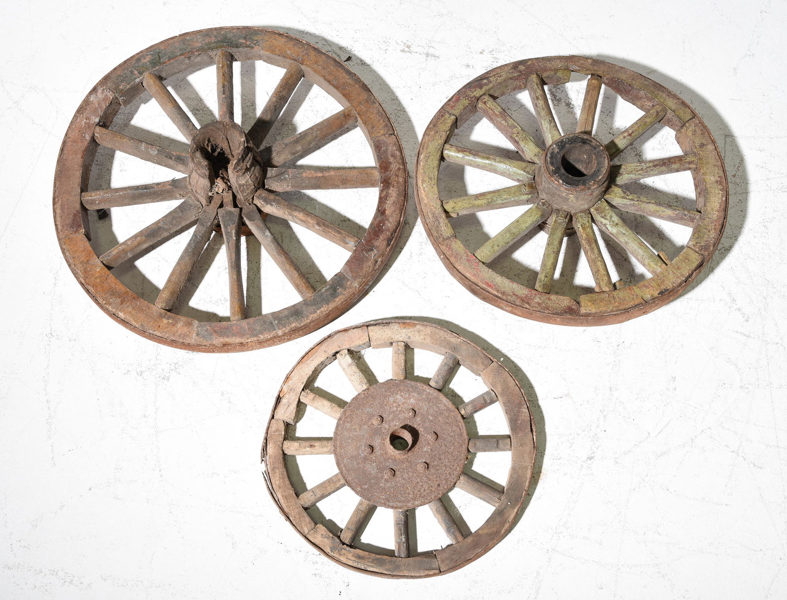 3 Assorted Small Wagon Wheels (1 of 4)