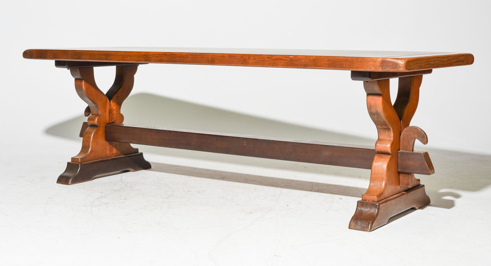 French Oak Trestle Base Monastery Table (1 of 5)
