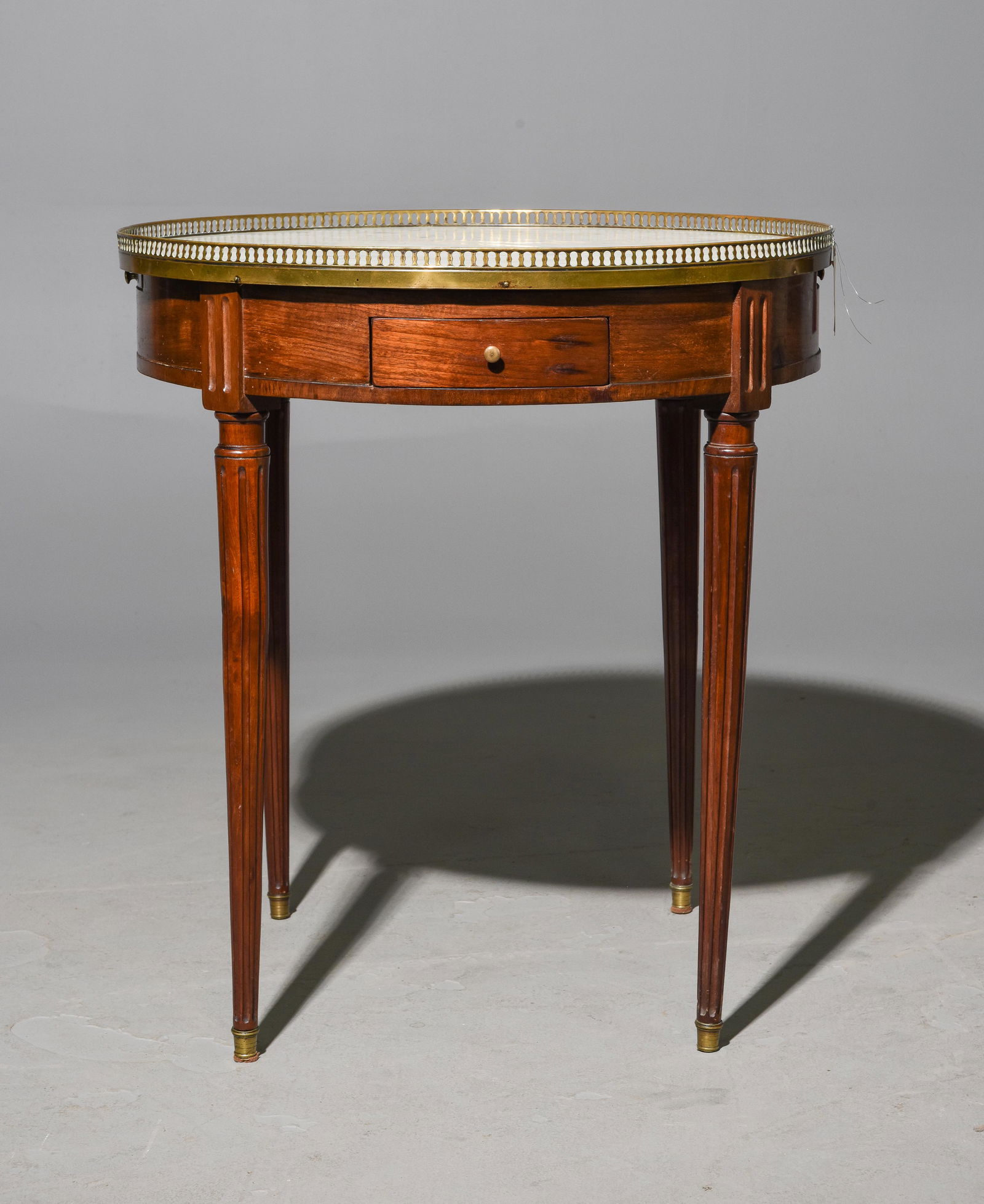 Louis XVI Style White Marble Top Occasional Table (1 of 2)