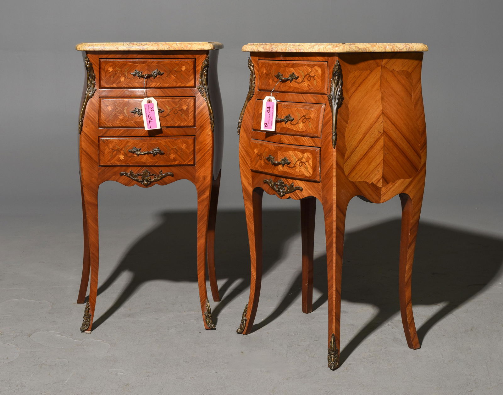 2 Louis XV Style Marble Top Occasional Chests (1 of 4)