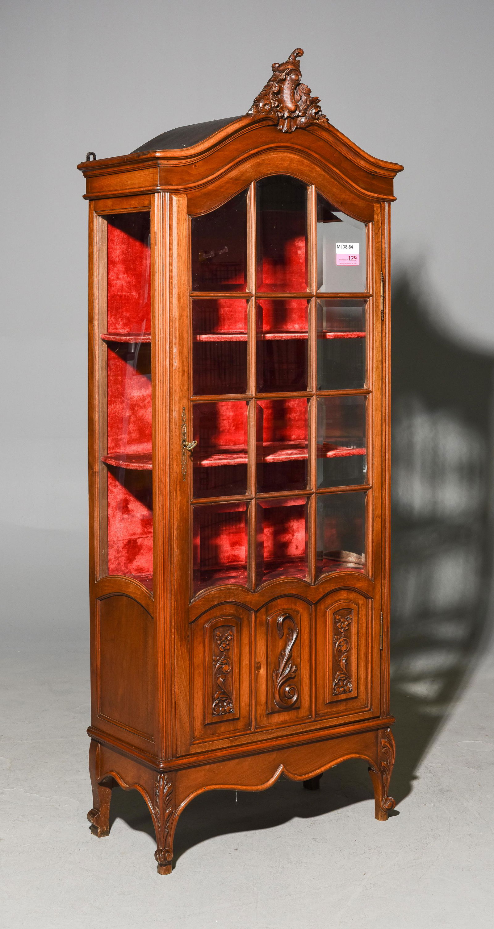 Louis XV Style Walnut Showcase / Display Cabinet (1 of 4)