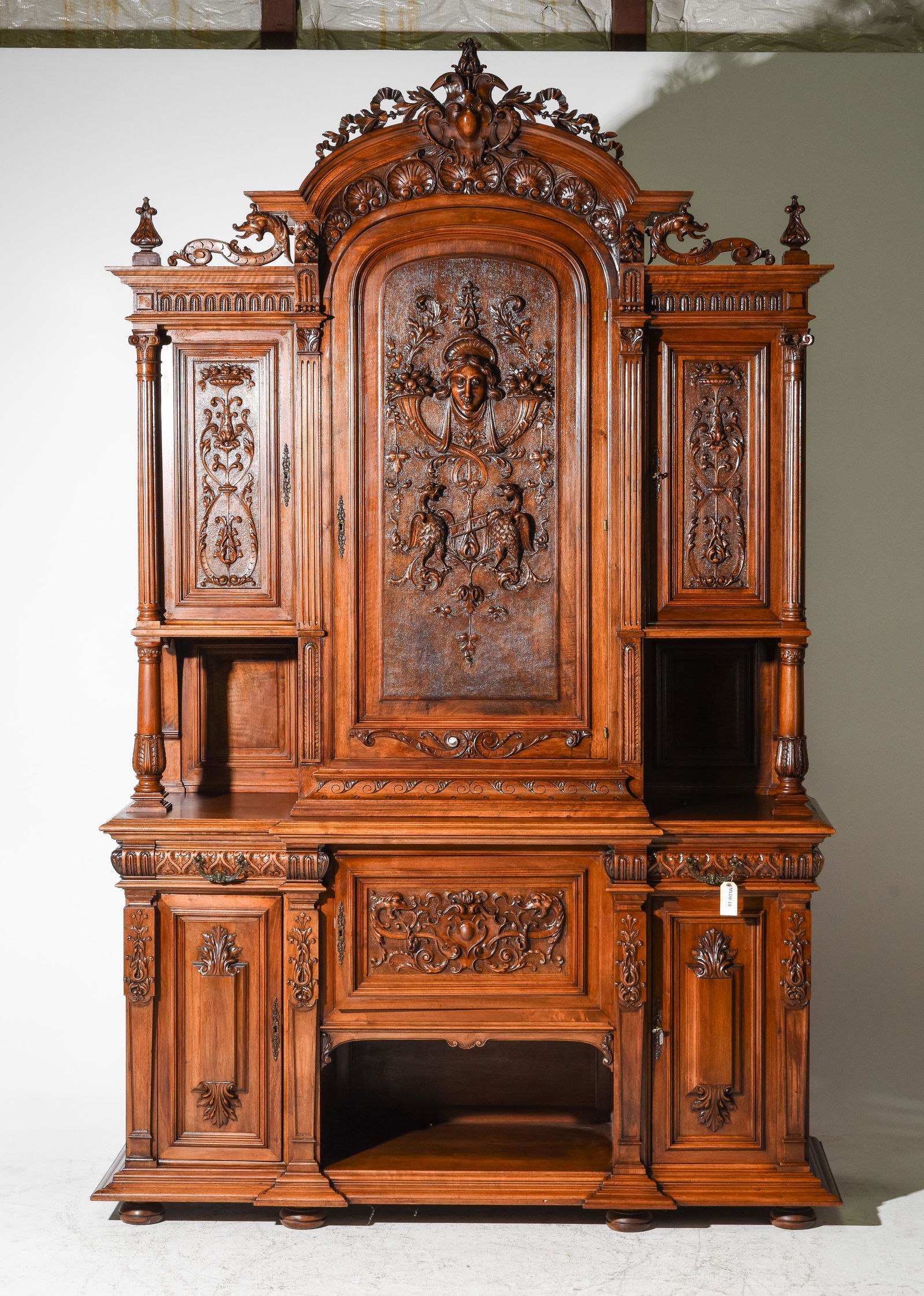 Renaissance Style Monumental Walnut Double Buffet (1 of 11)