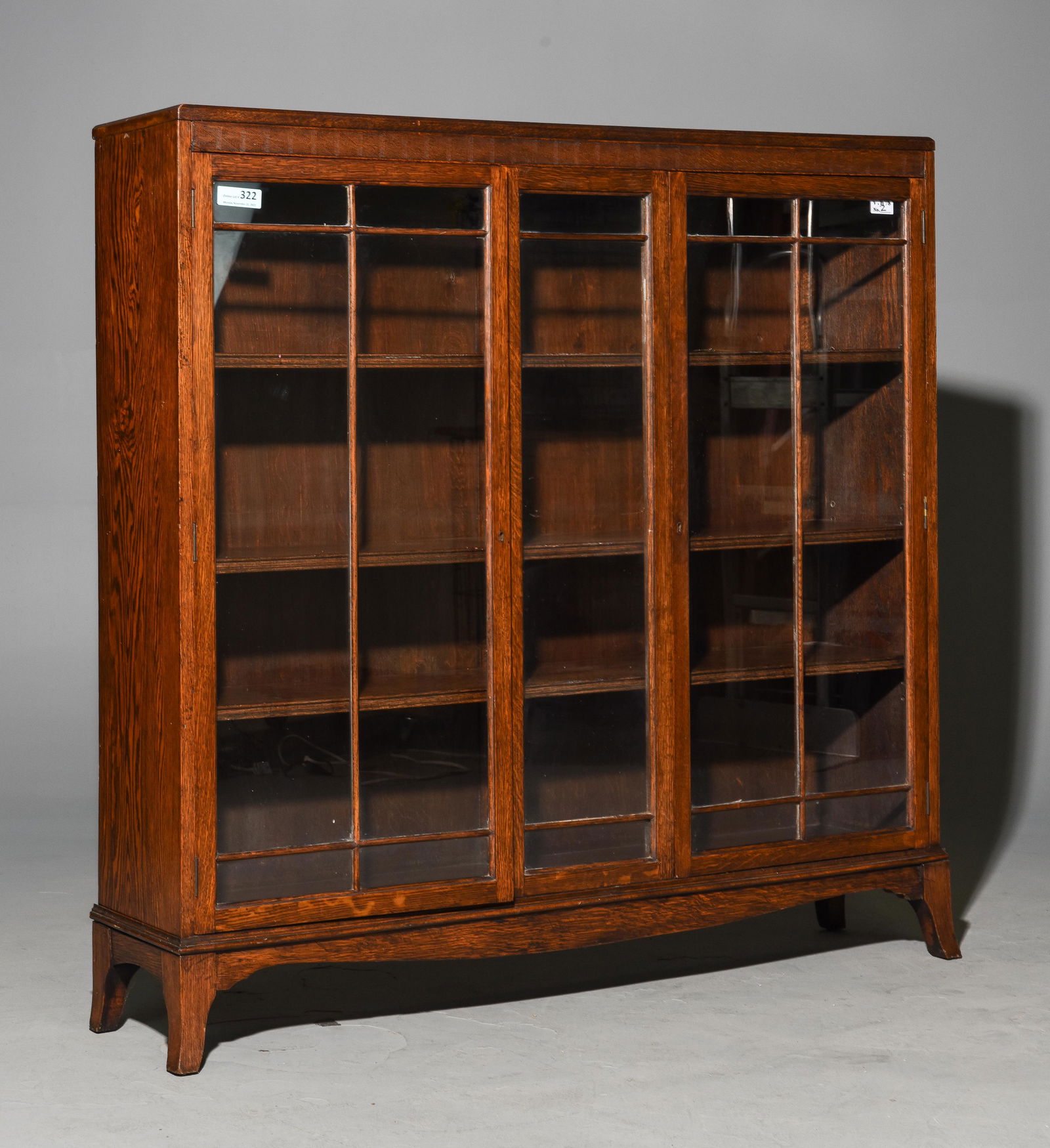 British Oak Bookcase c.1920's (1 of 4)