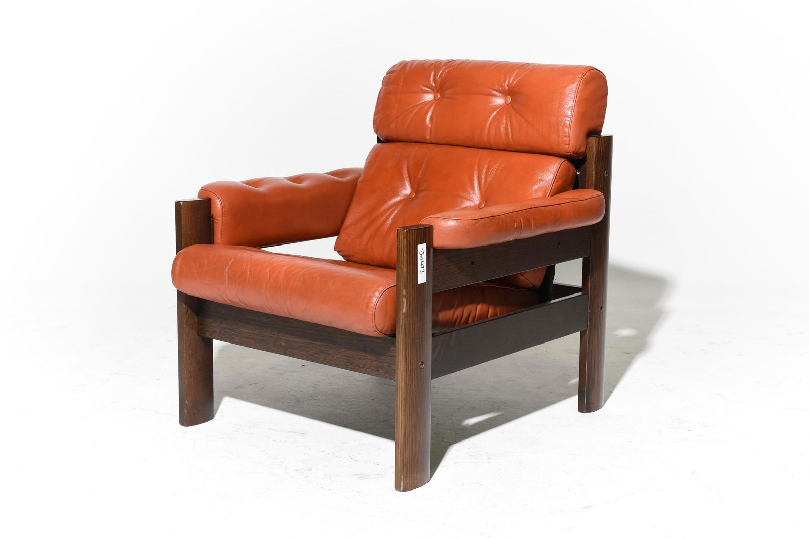 Ekornes Style Mid Century Modern Leather Arm Chair (1 of 4)
