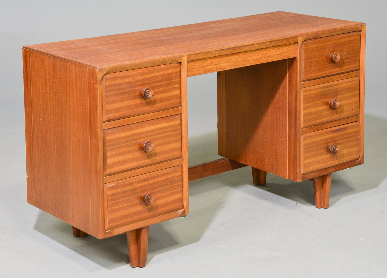 Mid Century Modern Desk: Danish Modern Style Desk - 28 in tall x 47 x 18, Knee Hole is 24 inches