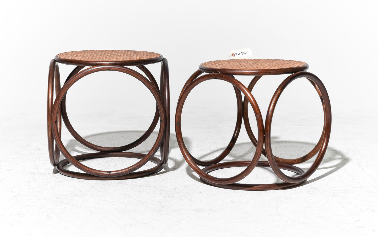 2 Bentwood Cane Top Occasional Tables (1 of 3)