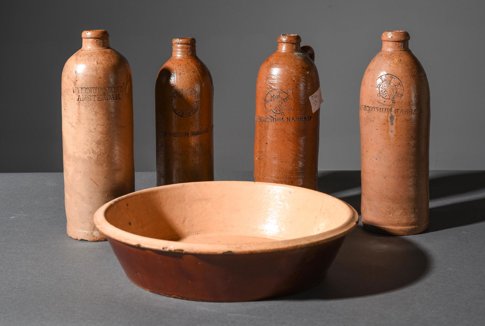 4 French Pottery Jugs & 1 Bowl / Dish (1 of 5)