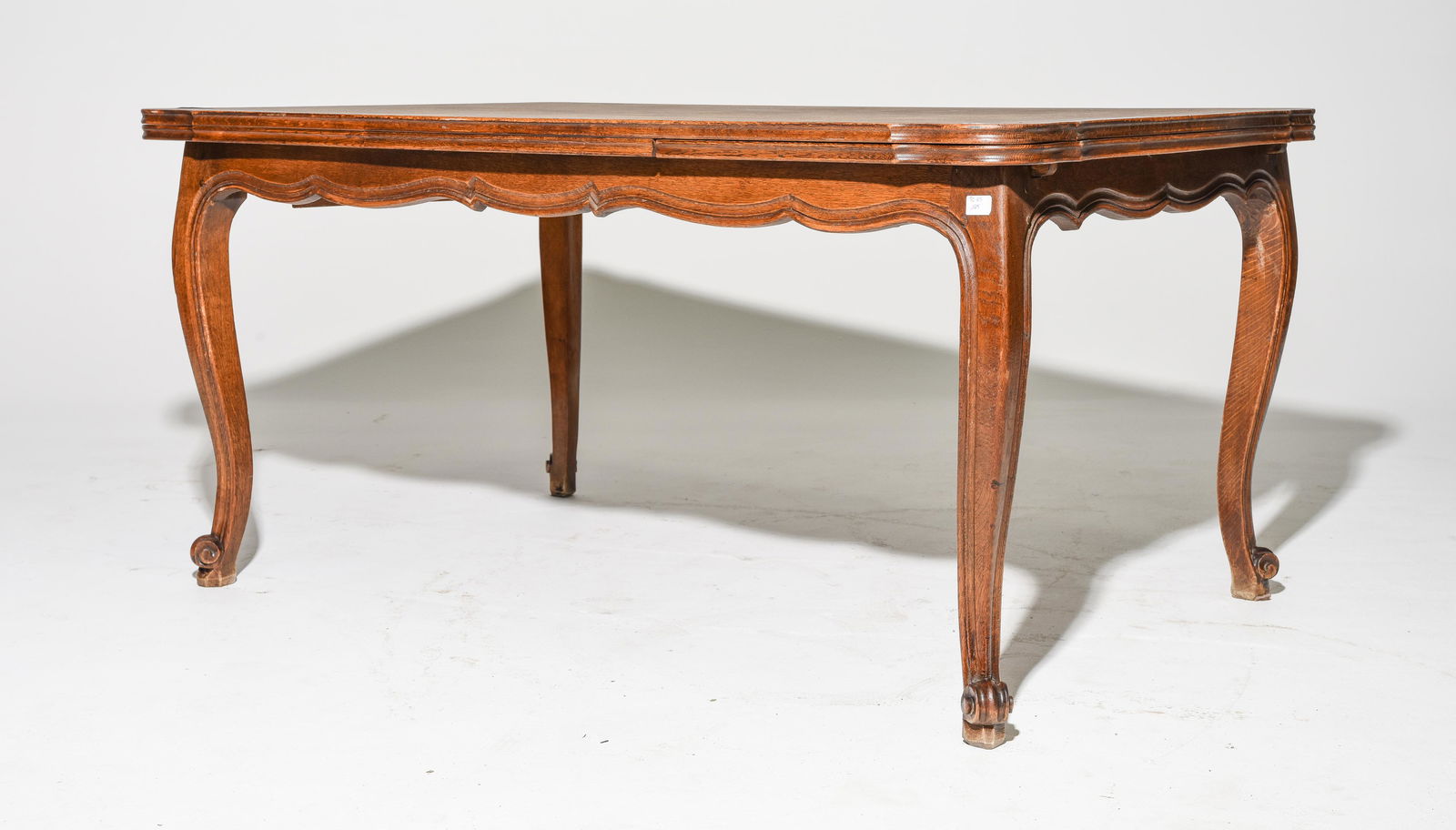 French Regency Style Oak Draw Leaf Table (1 of 4)