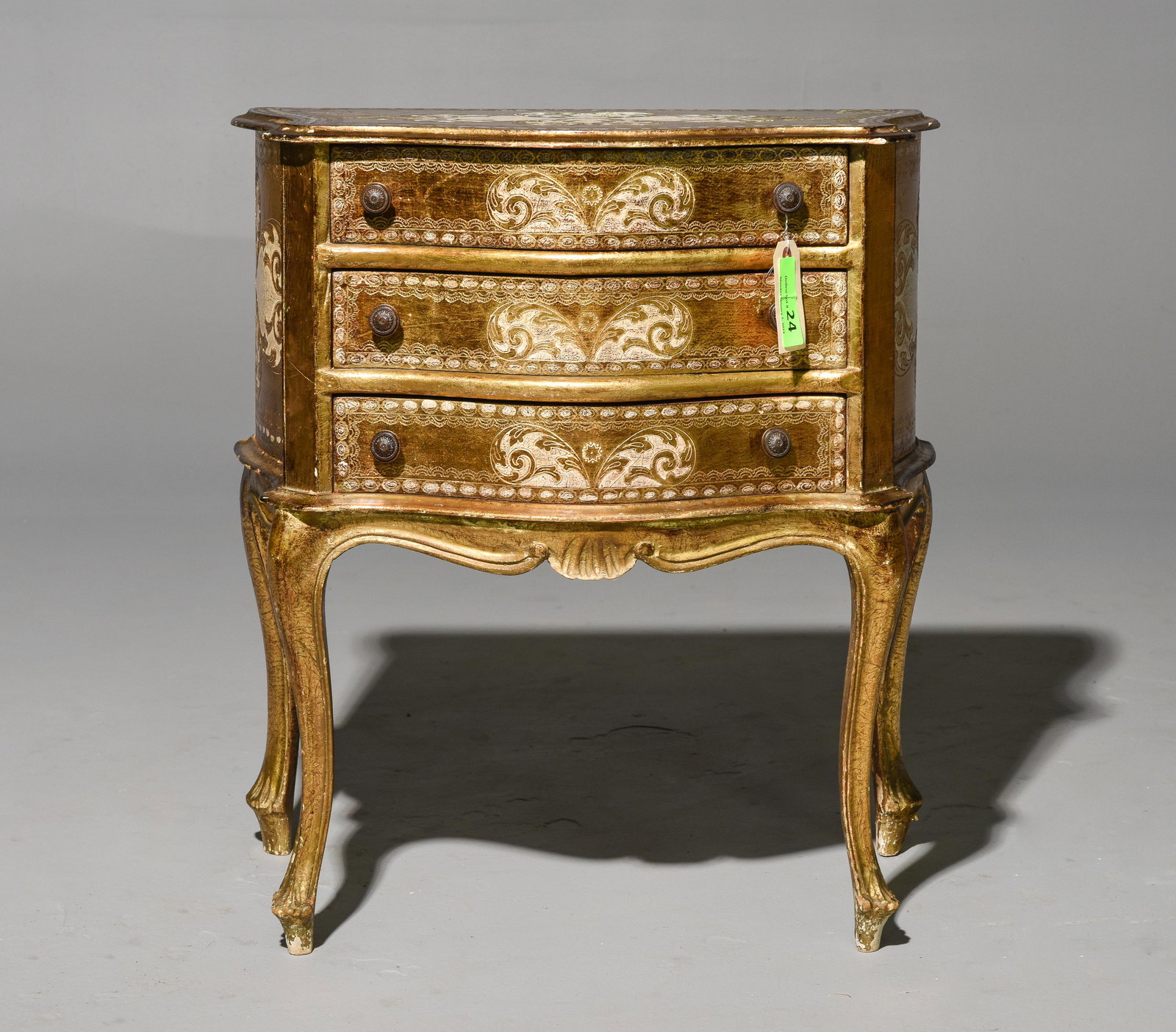 Florentine White & Gold 3 Drawer Occasional Chest #2 (1 of 5)