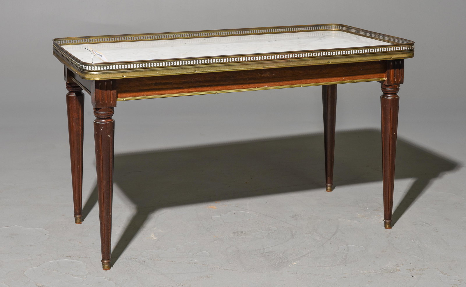 Louis XVI Style White Marble Top Coffee Table (1 of 2)