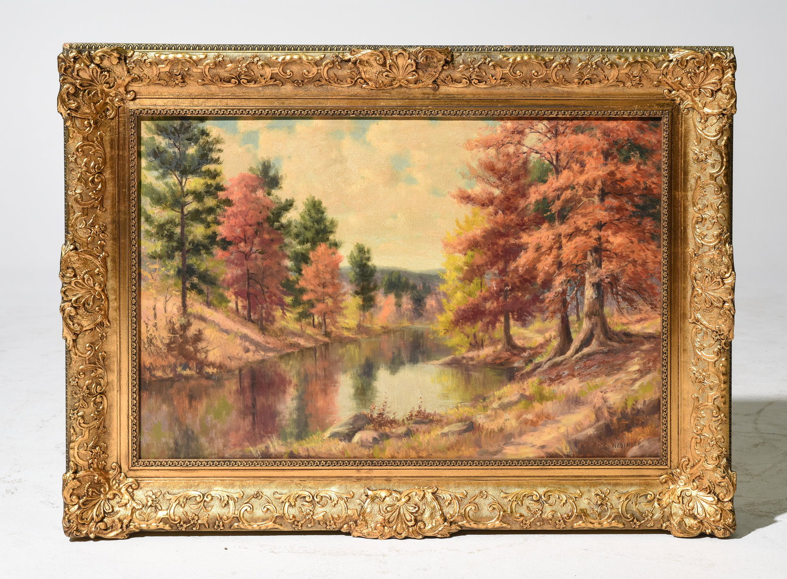 Dollie Nabinger Framed Oil on Canvas Landscape (1 of 3)