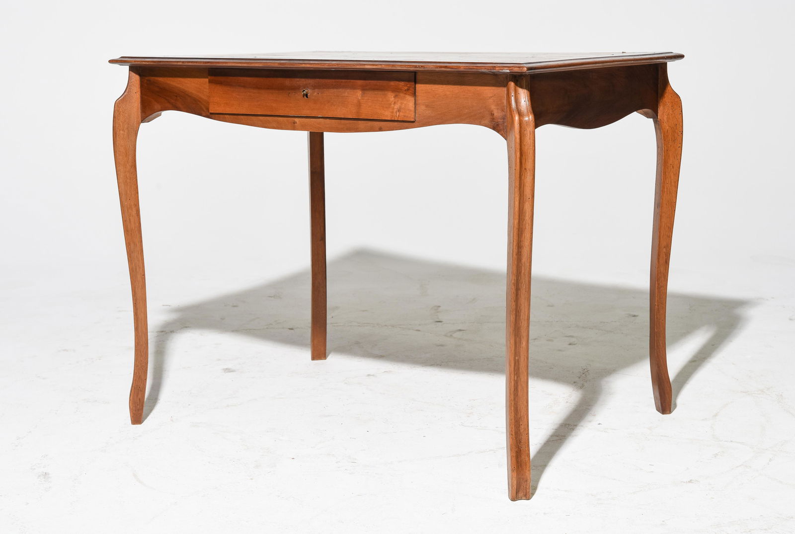 French Regency Style Walnut Single Drawer Table (1 of 3)