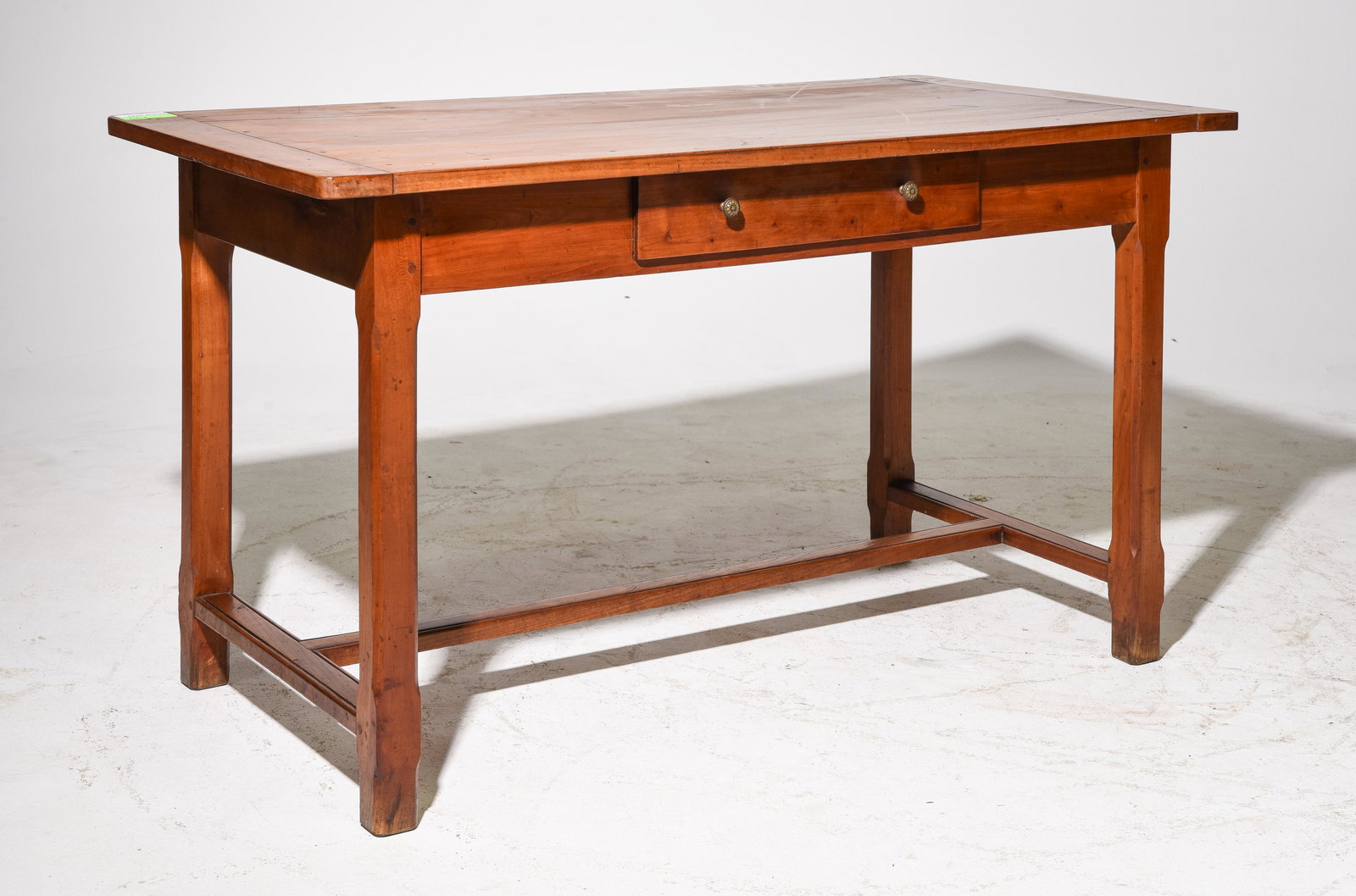 French Rustic Cherry Single Drawer Table (1 of 3)