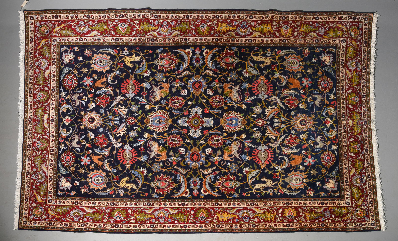 Semi Antique Persian Tabriz Hand Knotted Rug (1 of 3)