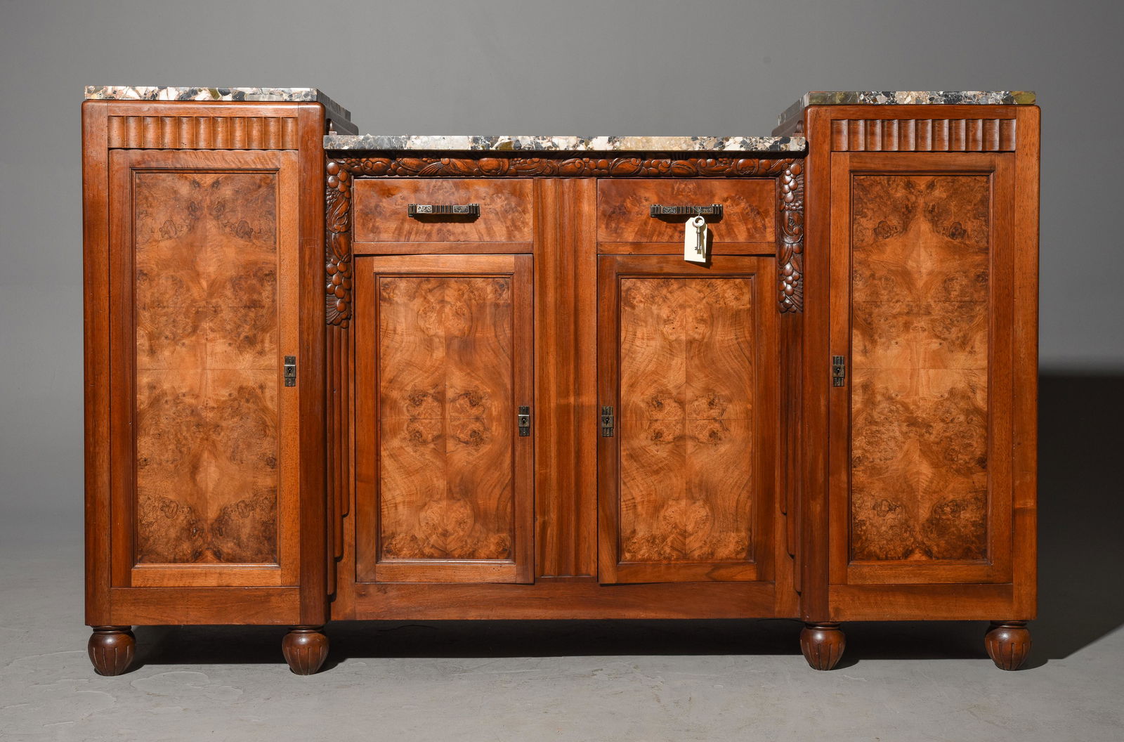 French Walnut Marble Top Server / Sideboard (1 of 8)