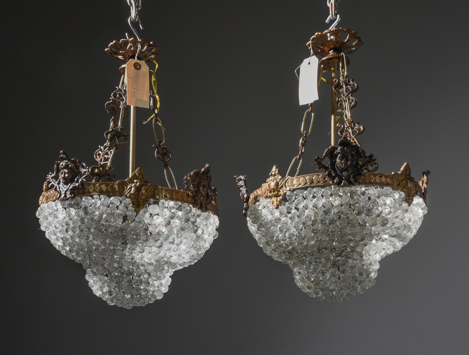 2 Empire Style Chandeliers with Glass Beads (1 of 3)