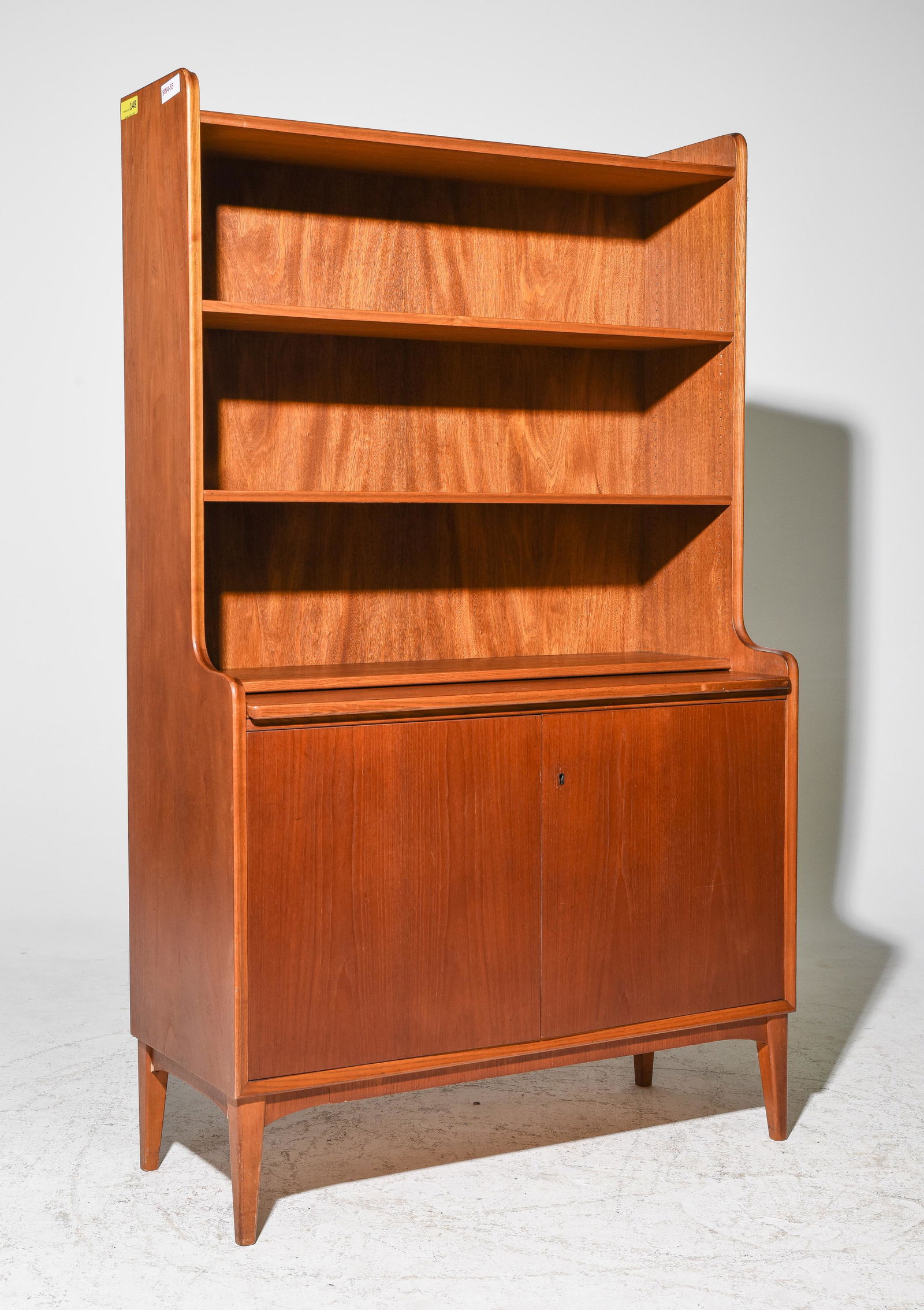 Scandinavian Mid Century Modern Bookshelf with Pull Out (1 of 3)