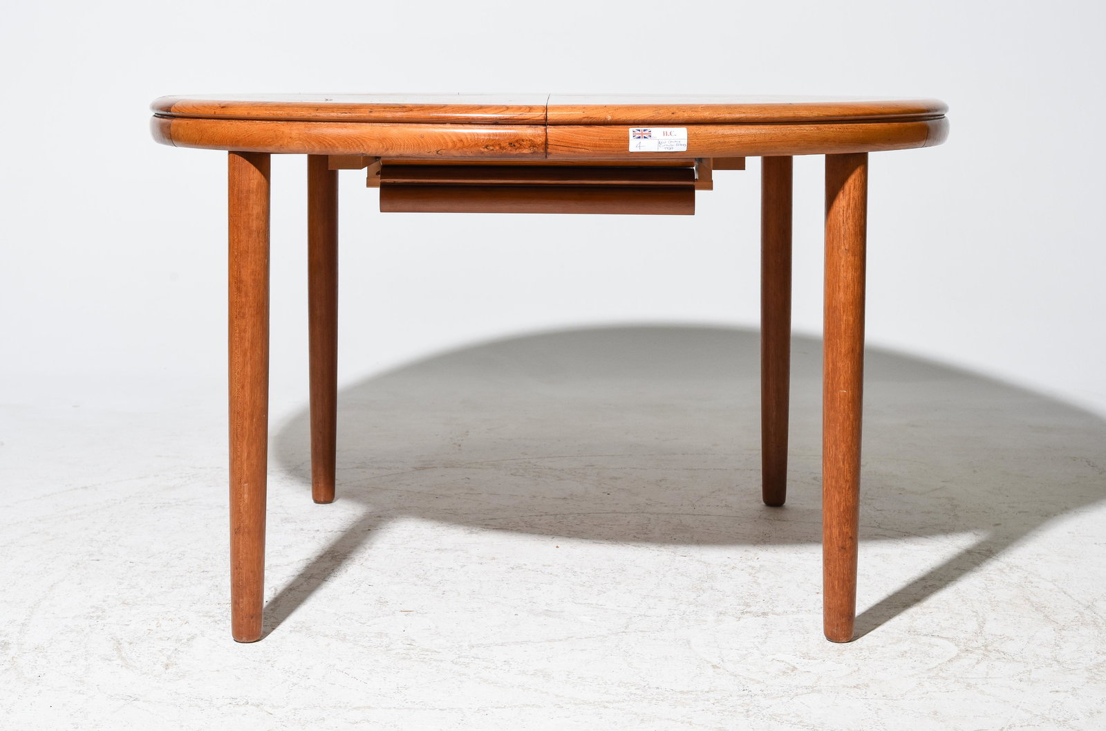 Mid Century Modern Round Table with Pop Up Leaf (1 of 4)