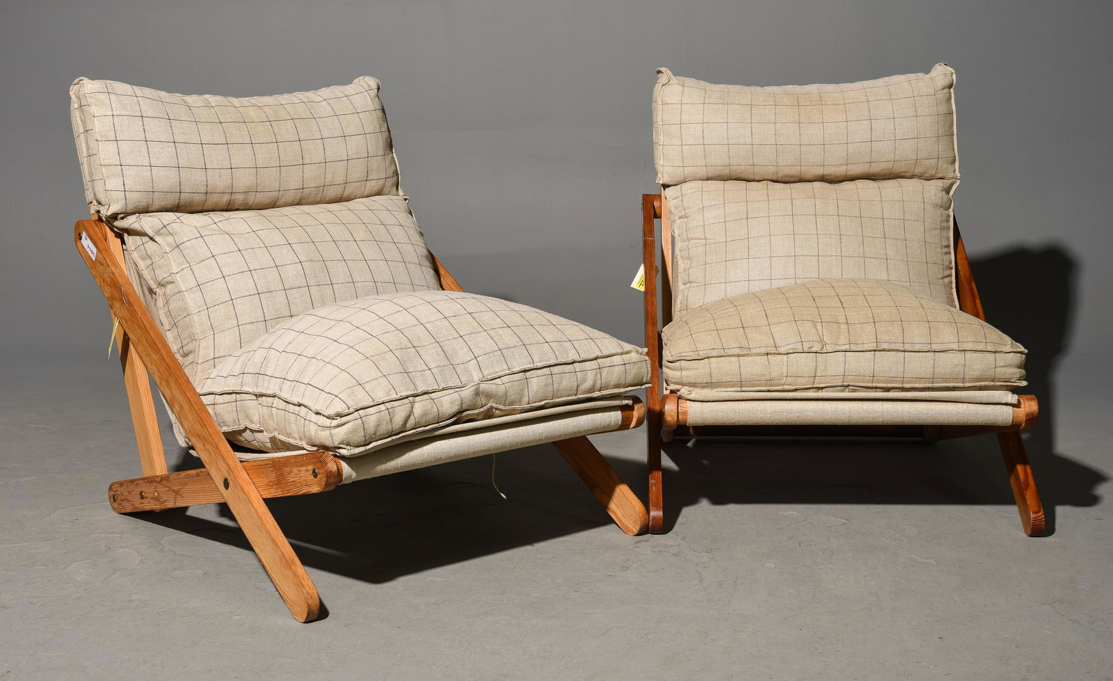 2 Scandinavian Low Lounge Chairs (1 of 6)