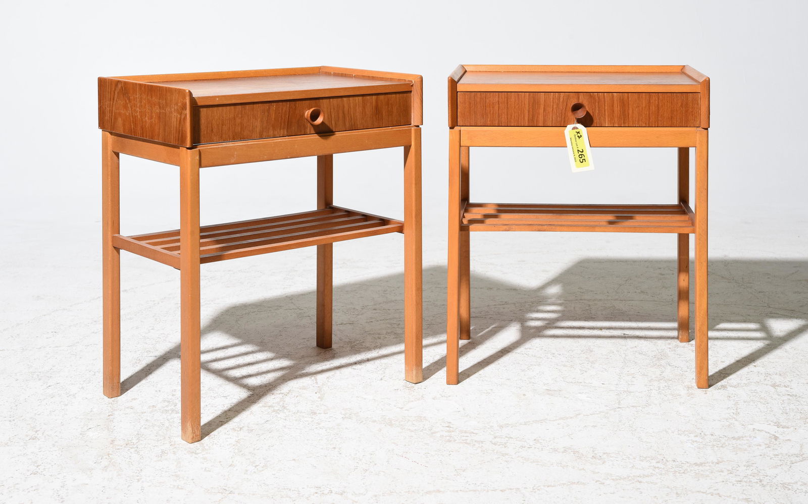 2 Scandinavian Small Occasional Tables with Drawers (1 of 4)
