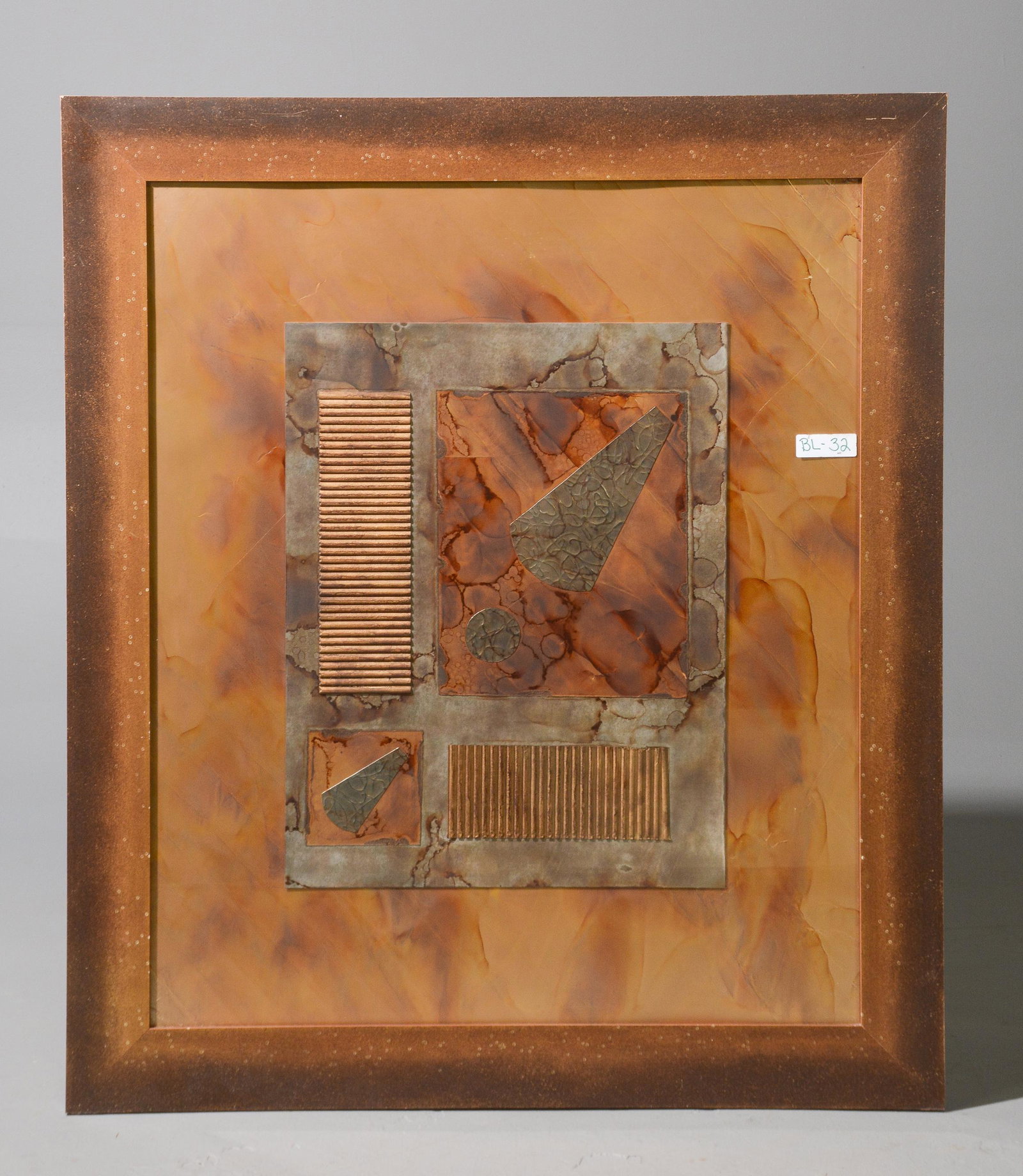 Framed Abstract Metal / Industrial Art: Framed Abstract Metal / Industrial Art