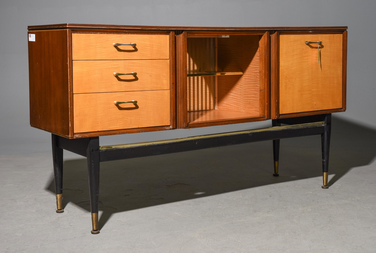 Mid Century Modern Cocktail Sideboard: Danish Modern Style Cocktail Sideboard