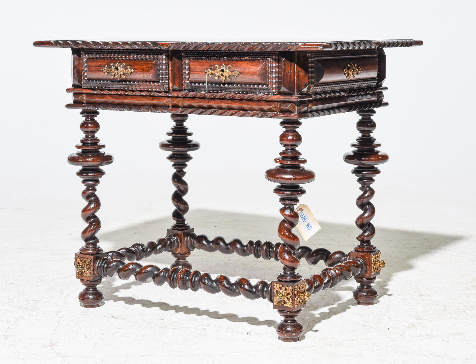 Spanish Barley Twist Oak Occasional Table c.1850's (1 of 4)