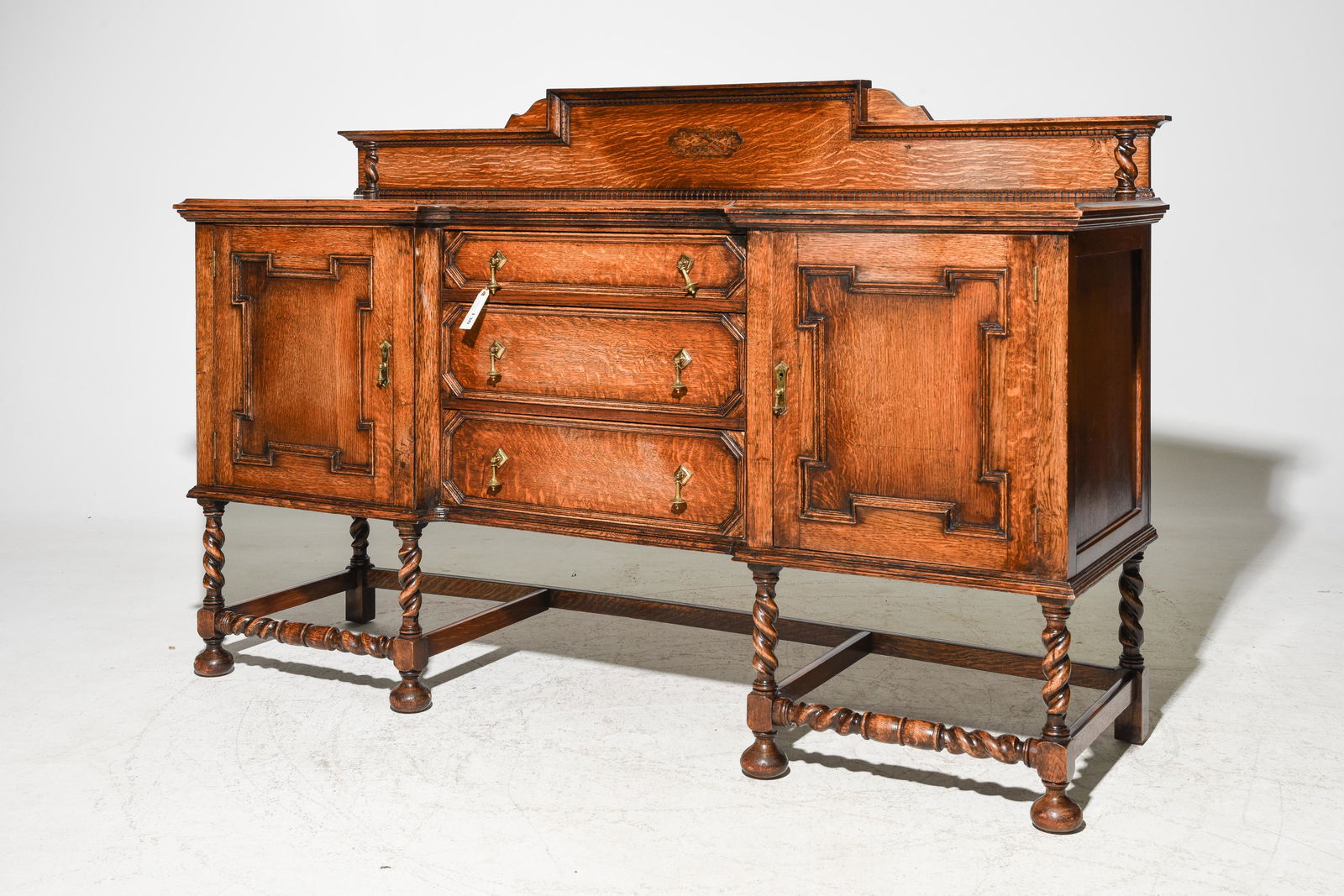Jacobean Oak Barley Twist Sideboard c.1910 (1 of 6)
