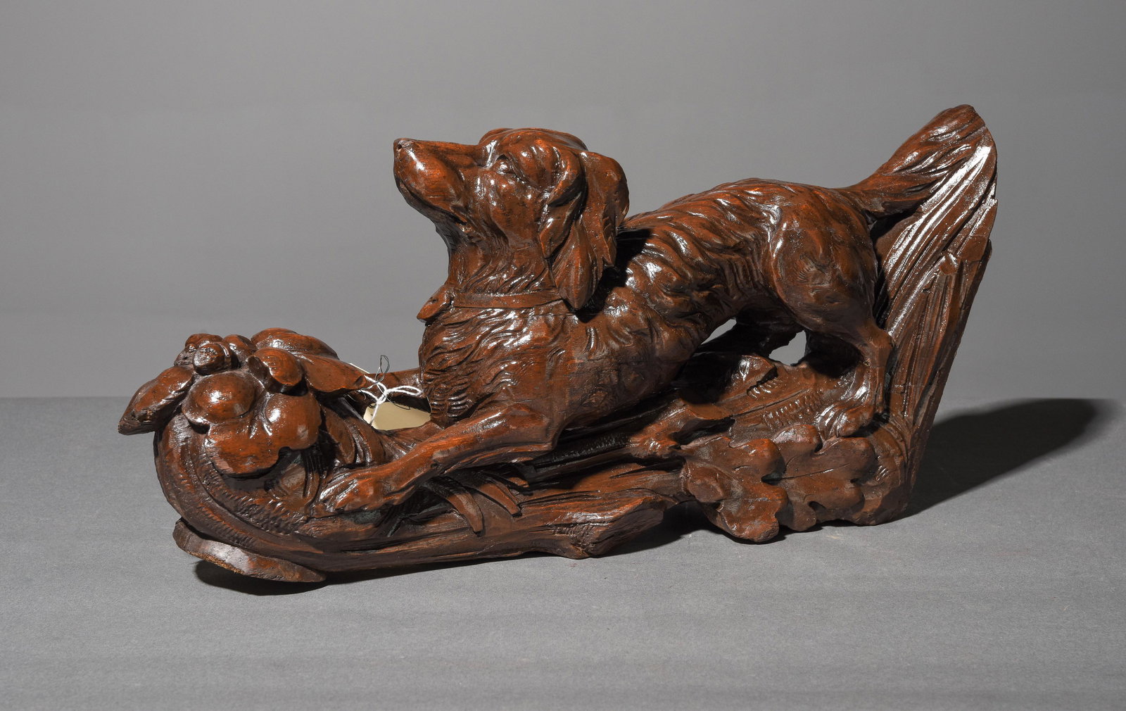 British Oak Carved Dog Decoration c.1920's (1 of 3)
