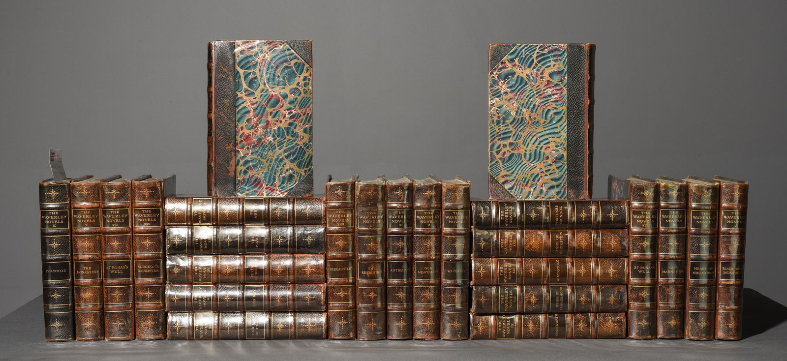 25vol. Assorted Leather Bound Waverly Novels (1 of 4)