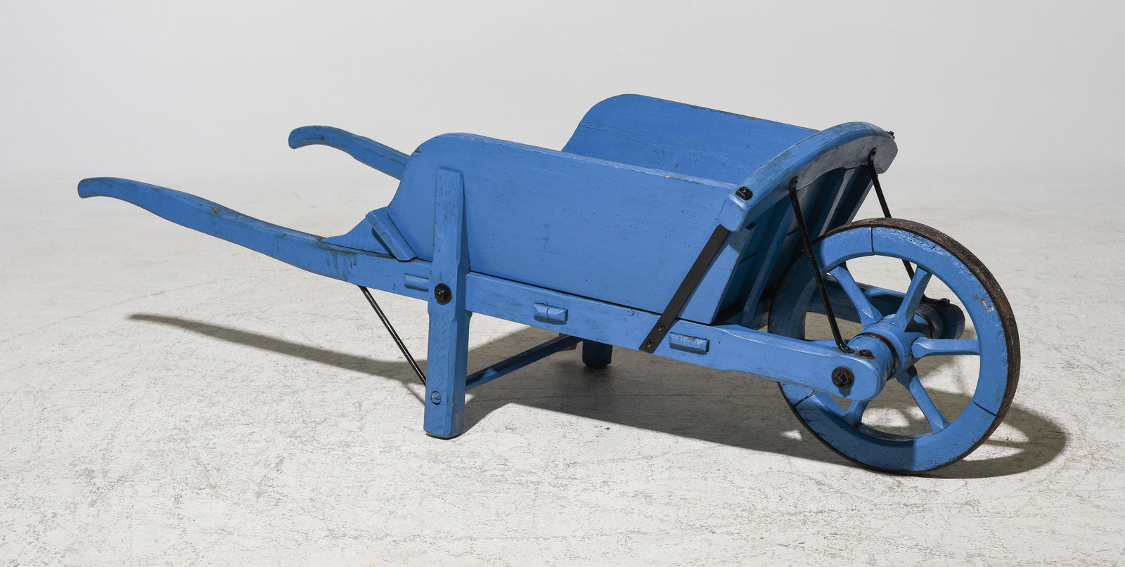 English Blue Painted Wheel Barrow (1 of 3)