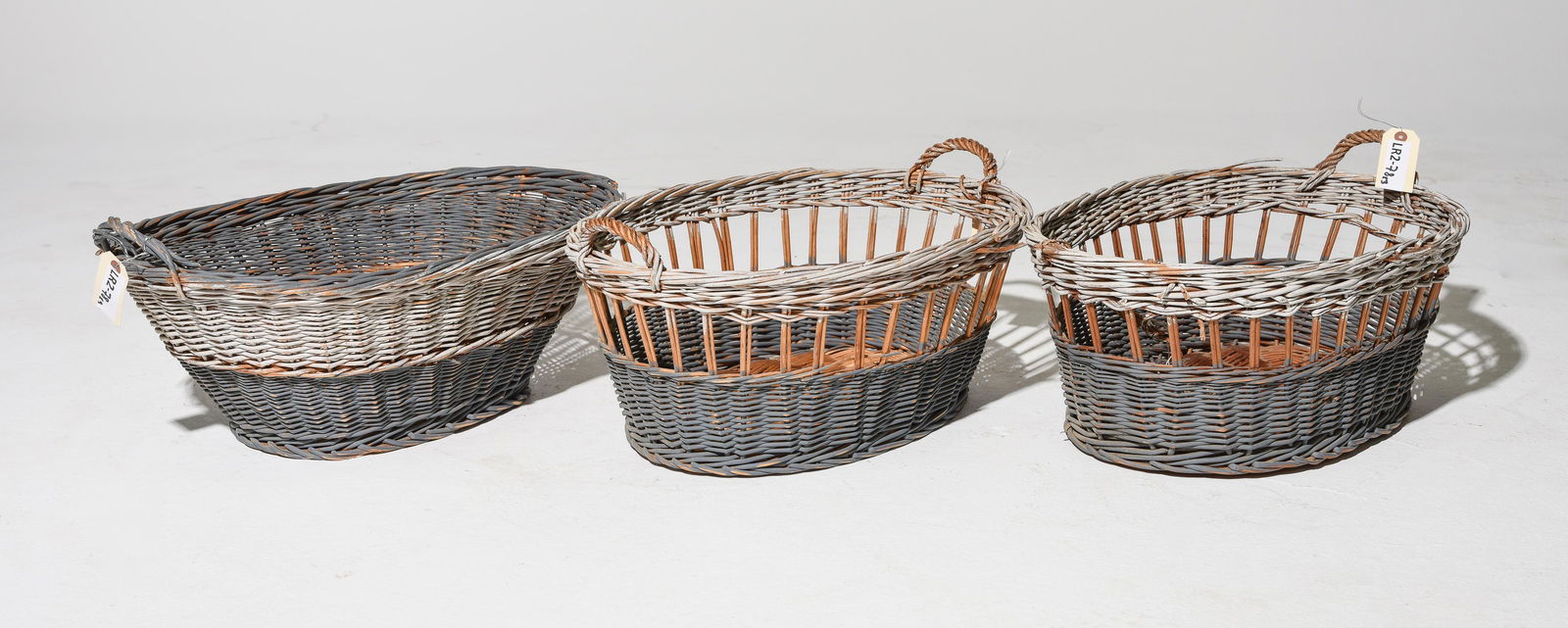 3 Wicker Oval Woven Baskets (1 of 3)