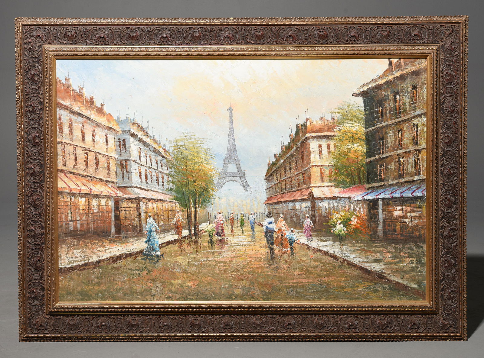 Gold Framed Oil on Canvas - Paris (1 of 4)