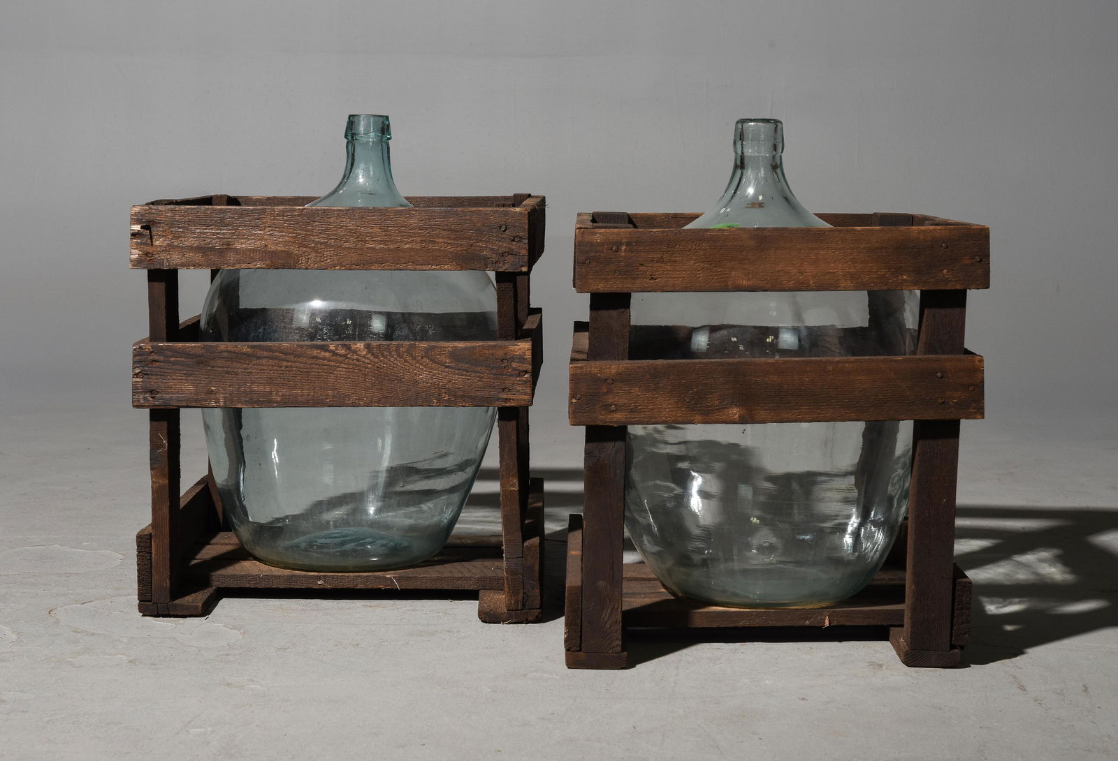 2 Glass Demijohns / Bottles in Crates #2 (1 of 4)