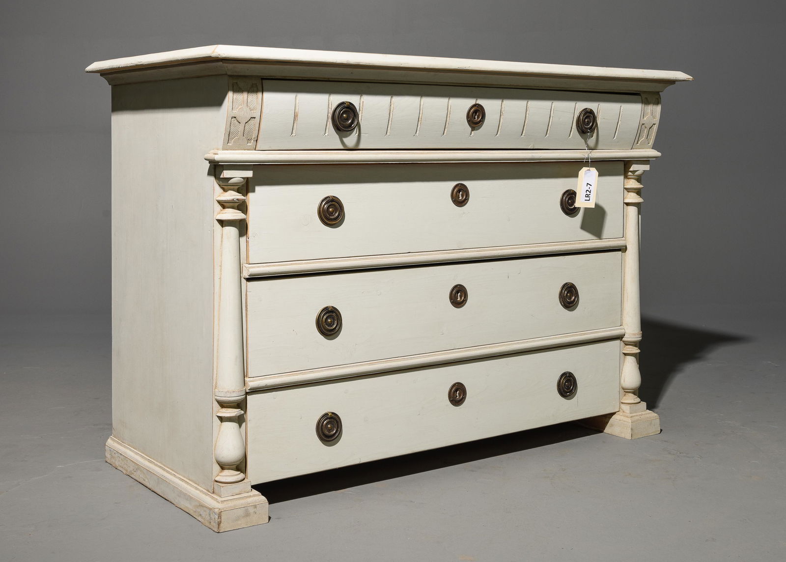 French Style Low 4 Drawer Chest (1 of 6)
