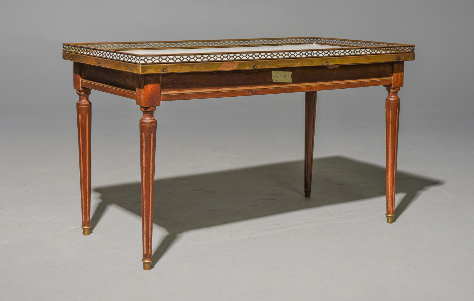 Louis XVI Style White Marble Top Coffee Table (1 of 2)