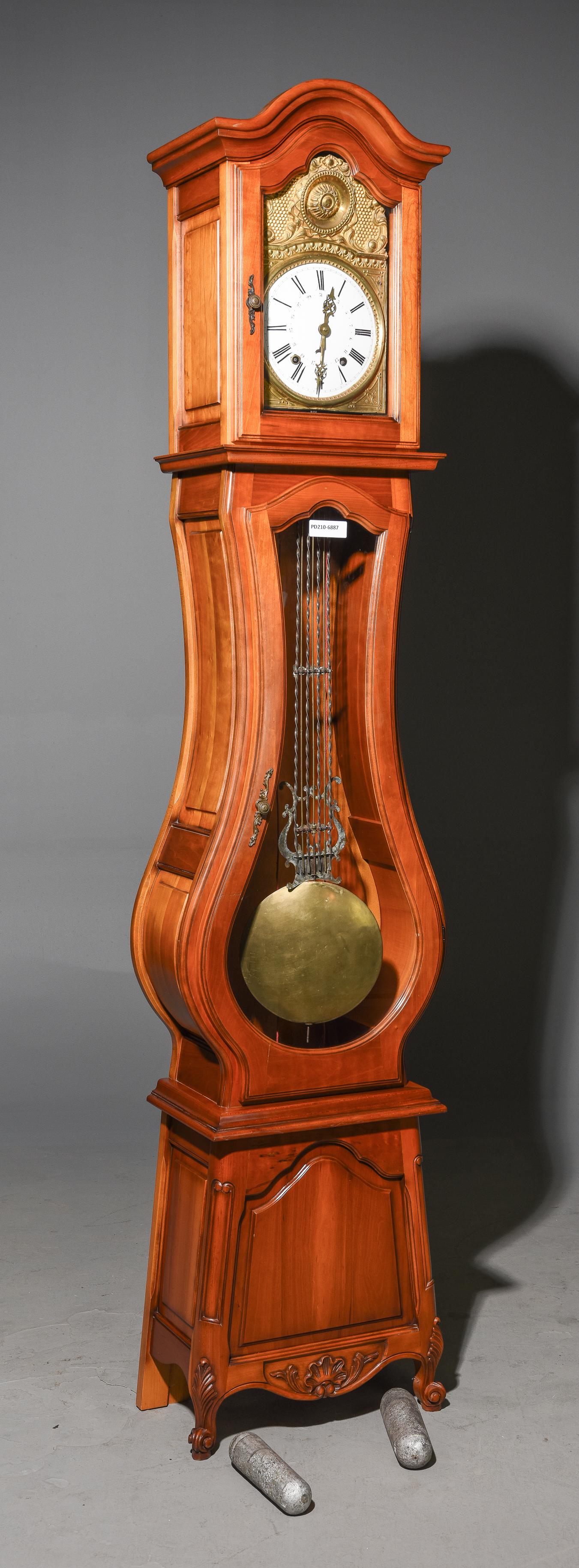 Louis XV Style Cherry Longcase / Grandfather Clock (1 of 5)