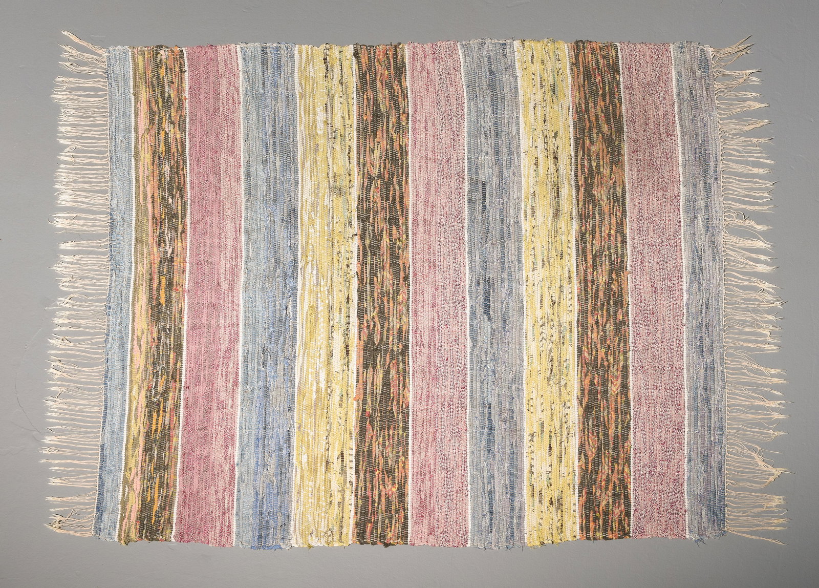 Vintage Swedish Rag Rug - 4'8 x 4'7 (1 of 3)