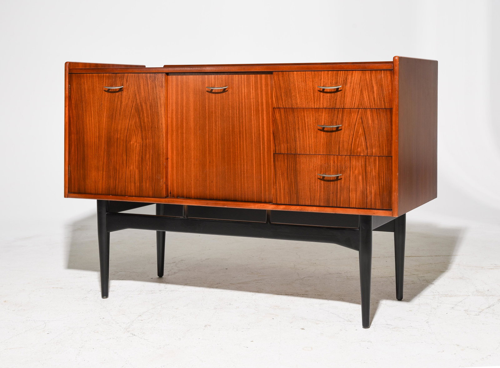 Mid Century Modern Tola Sideboard / Credenza: Danish Modern Style Tola Sideboard / Credenza
