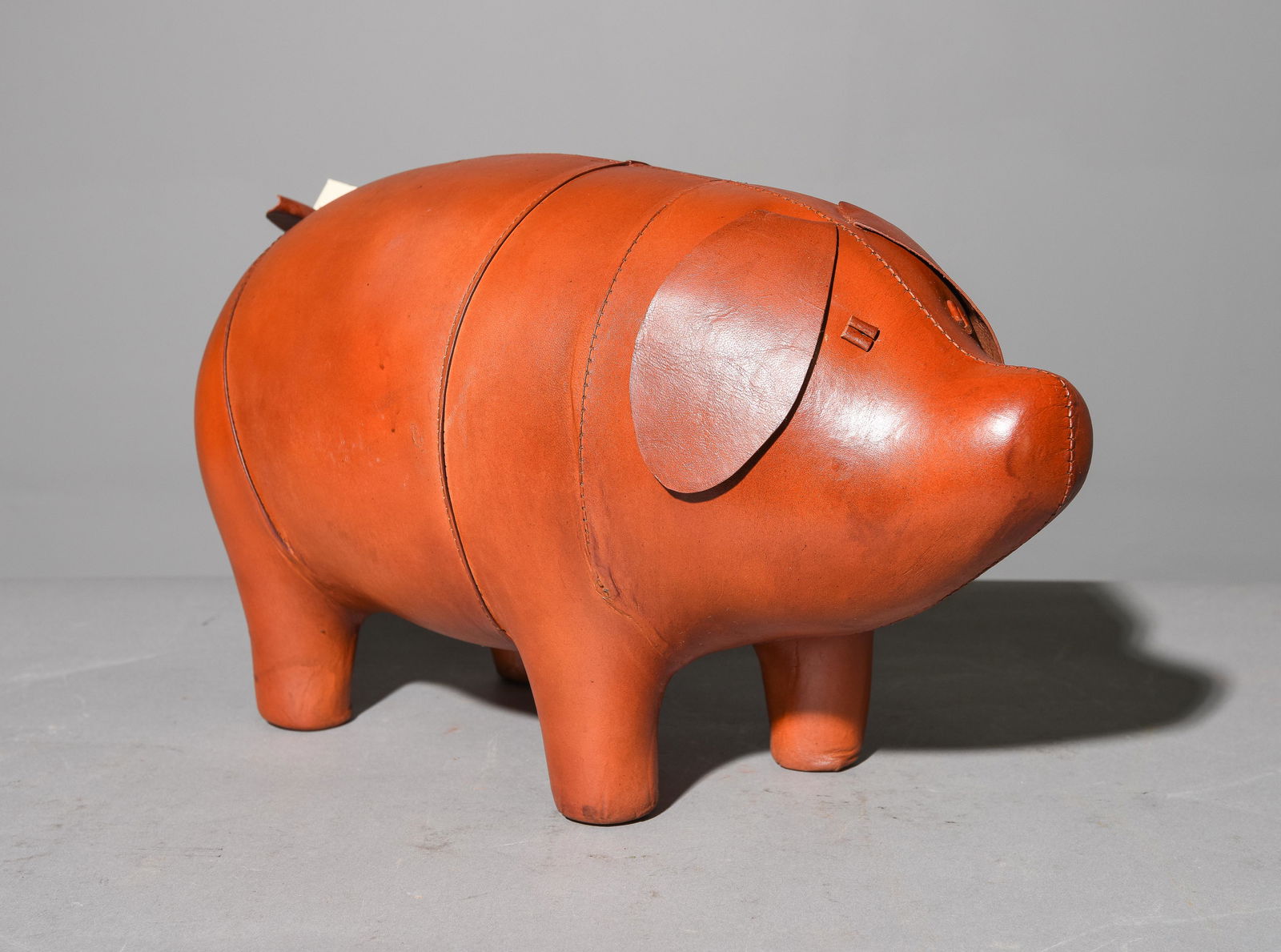 Leather Pig Figure / Stool in the manner of Omersa (1 of 2)
