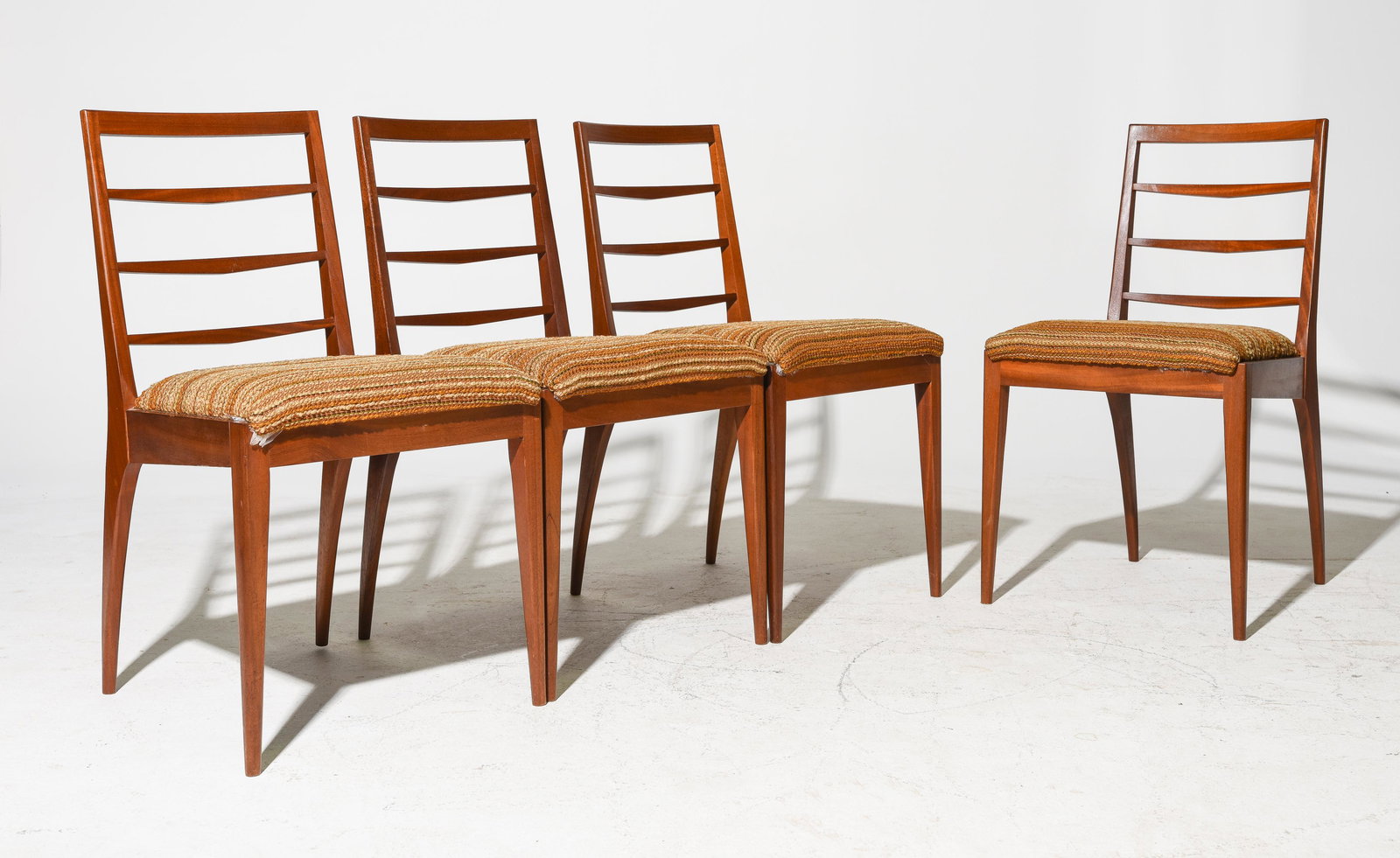 Set of 4 Mid Century Modern Ladder Back Chairs (1 of 4)