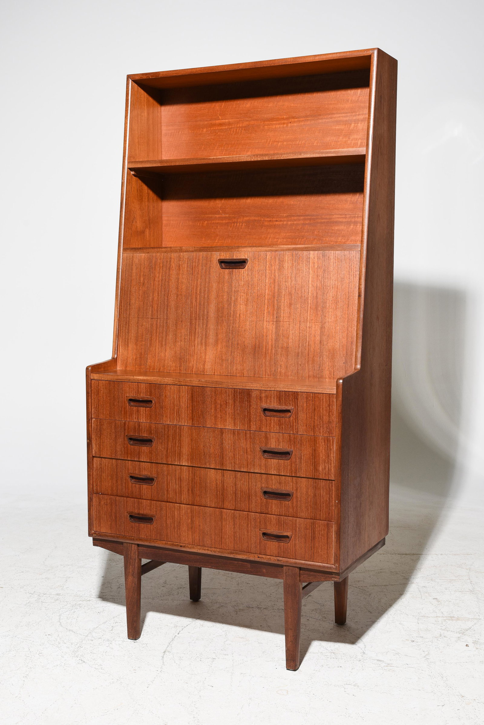 Mid Century Modern Teak Drop Front Bookcase - Turnidge (1 of 3)