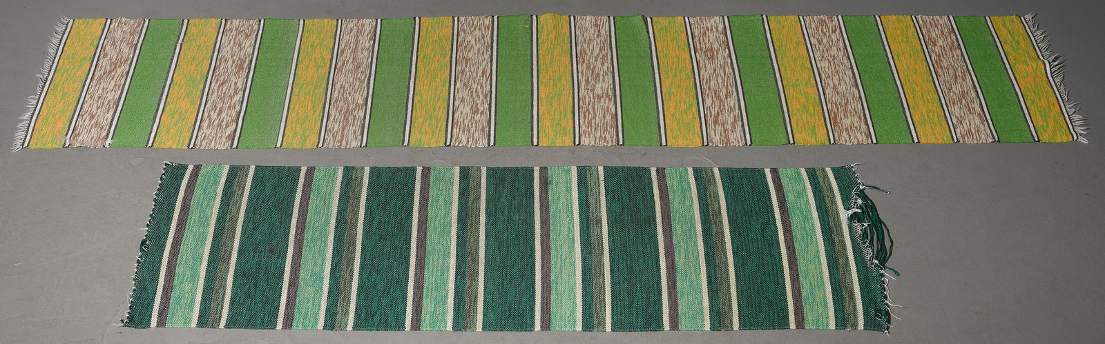 2 Mid Century Handmade Swedish Vinyl Rag Rugs (1 of 3)