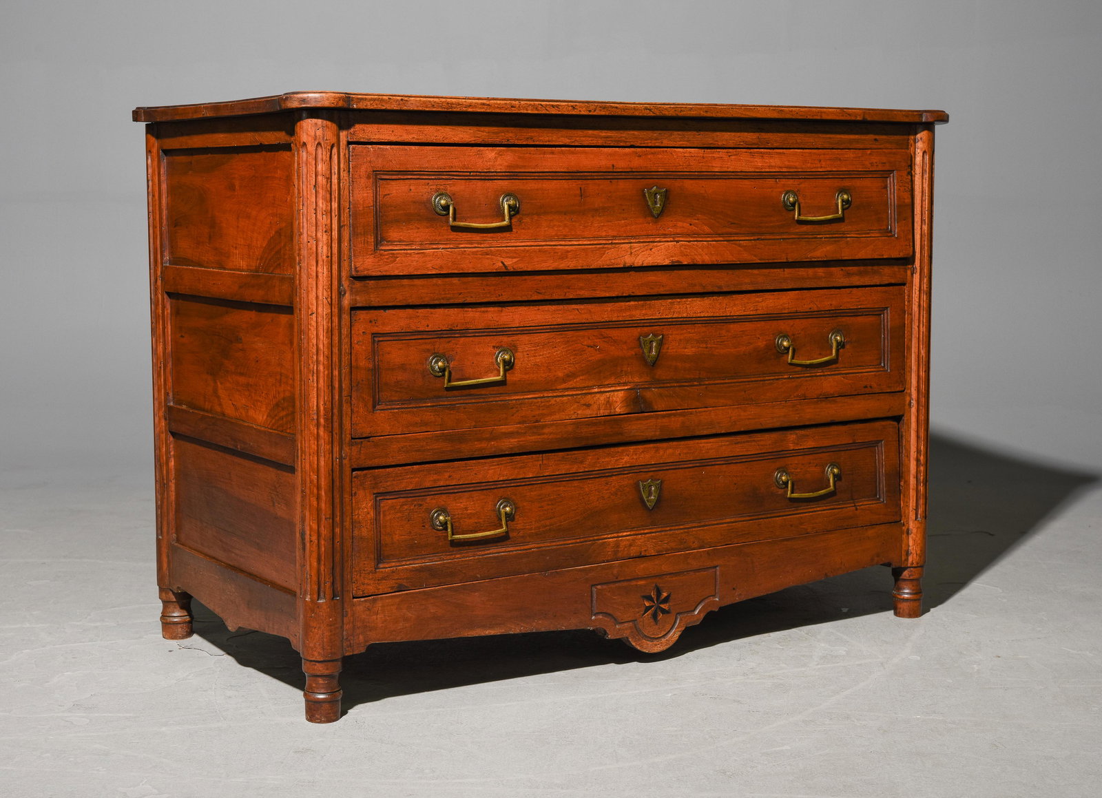 French Mahogany 3 Drawer Commode / Chest (1 of 9)