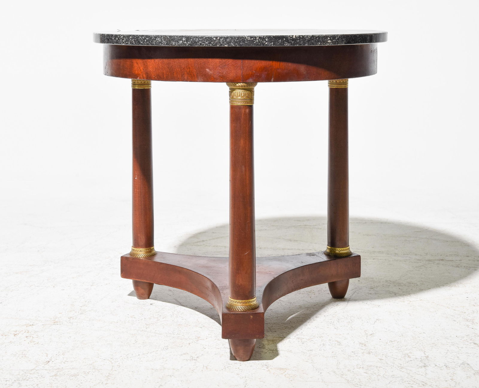 Empire Style Round Marble Top Occasional Mahogany Table (1 of 2)