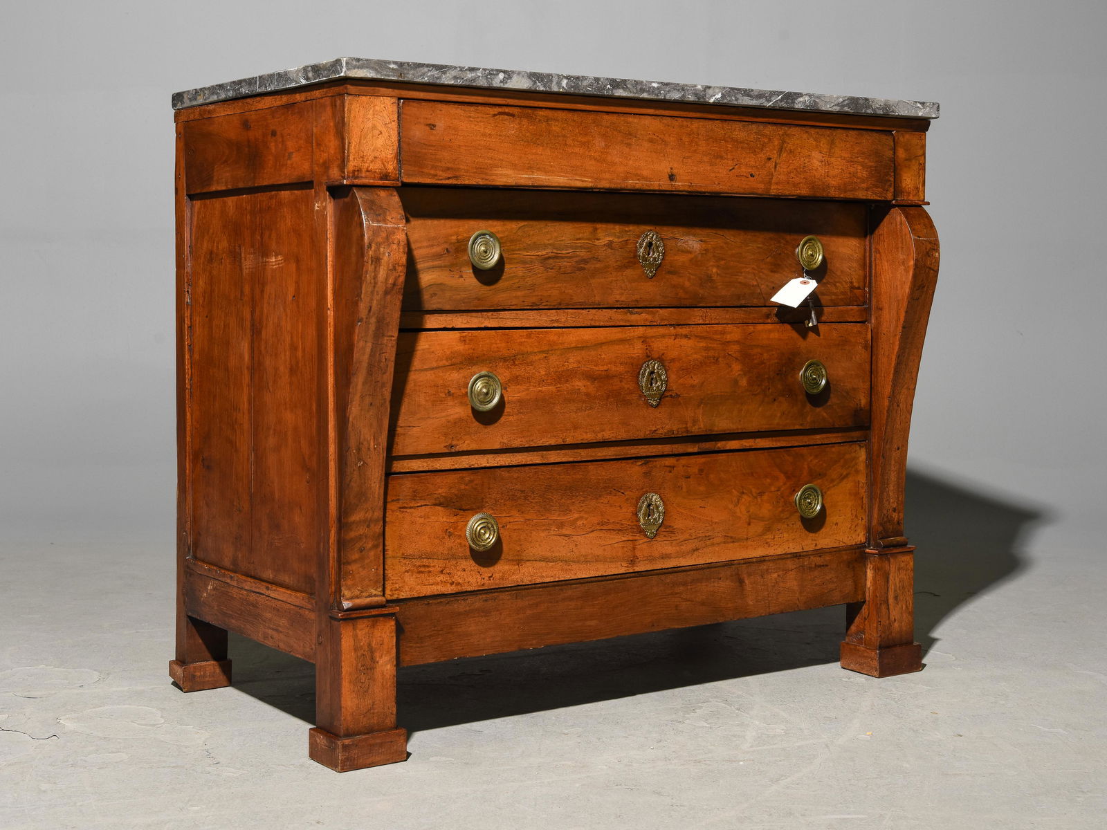 French Marble Top Mahogany Commode / Chest (1 of 6)