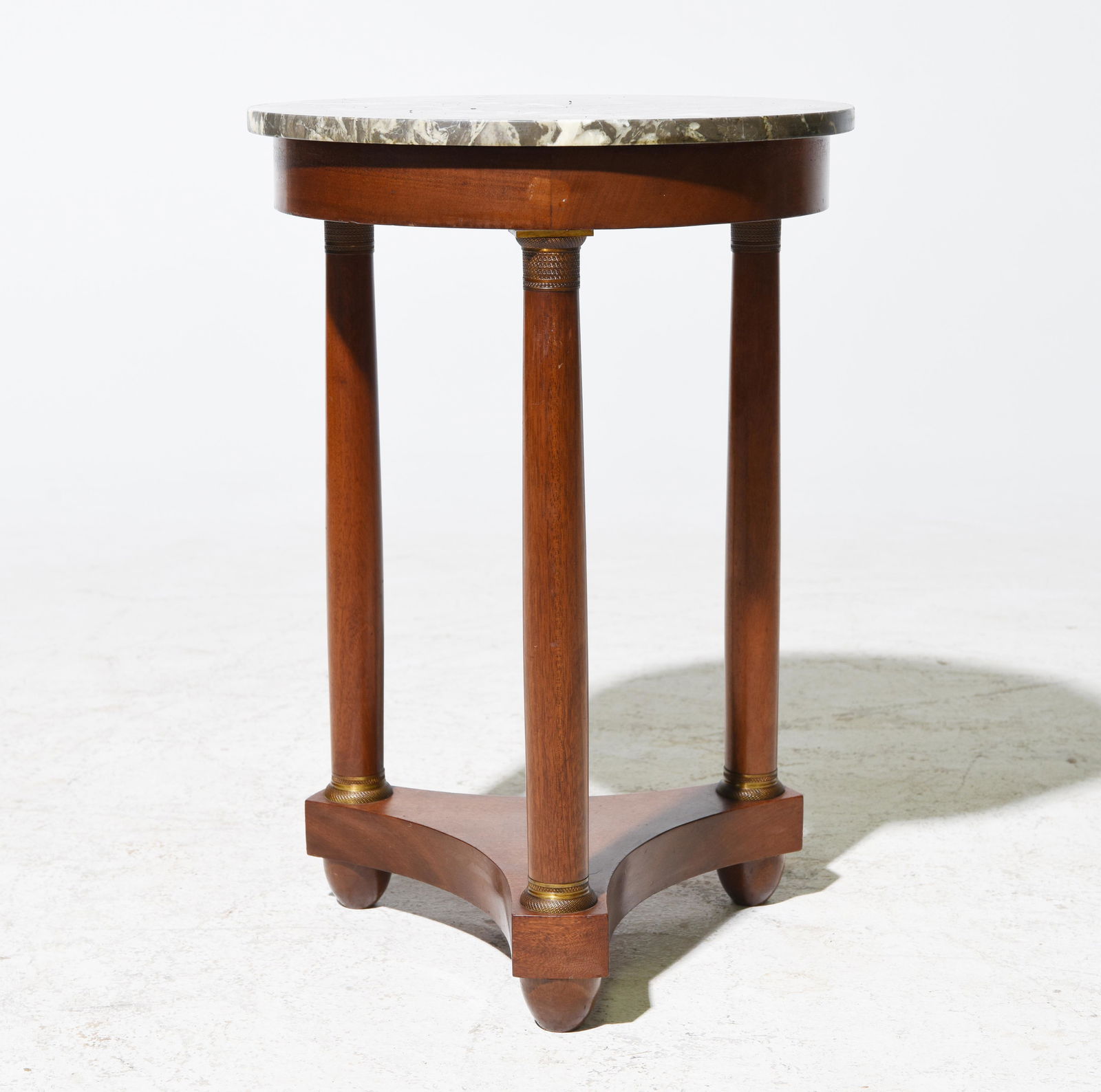 Empire Style Small Round Marble Top Occasional Table (1 of 2)